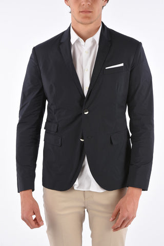 no vent notch lapel 2-button blazer