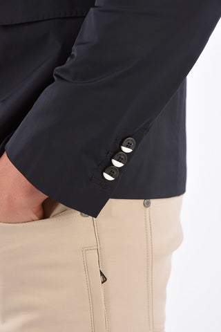 no vent notch lapel 2-button blazer