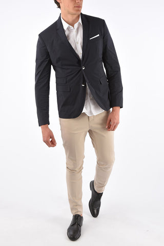 no vent notch lapel 2-button blazer