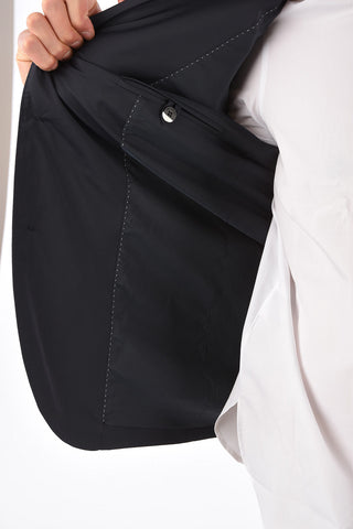 no vent notch lapel 2-button blazer