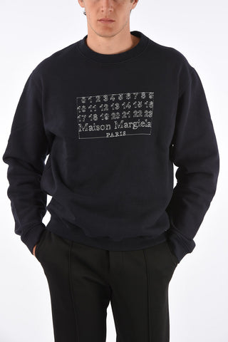 Crewneck Sweatshirt with Embroidered Logo