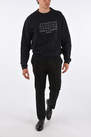 Crewneck Sweatshirt with Embroidered Logo