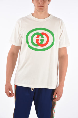 T-Shirt Girocollo con Stampa Logo