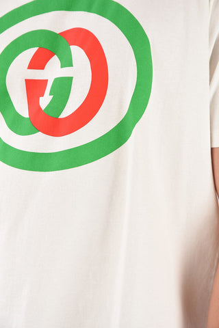 T-Shirt Girocollo con Stampa Logo