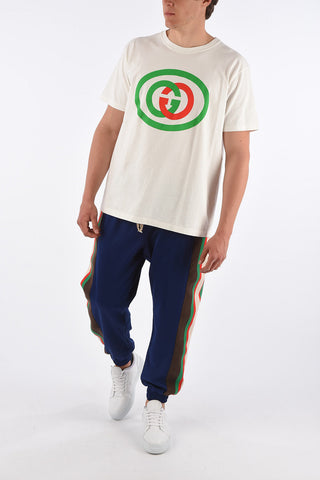 T-Shirt Girocollo con Stampa Logo