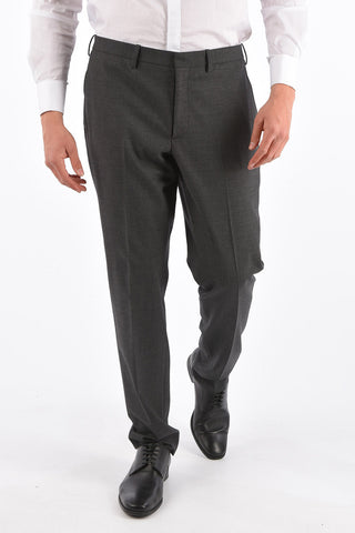 slim fit side vents notch lapel belt loops 2-button suit