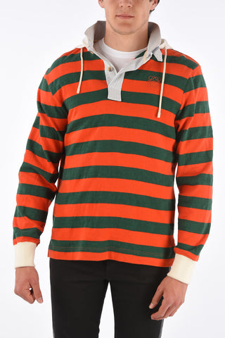 Awning Striped Cotton Unstructured Hoodie