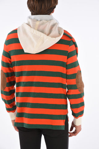 Awning Striped Cotton Unstructured Hoodie