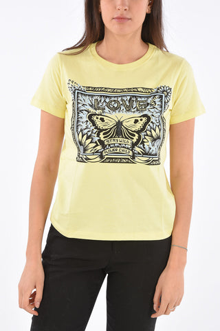 Printed STAY WILD FLOWER CHILD Crewneck T-shirt