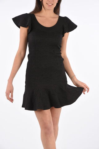 vestito a trapezio sopra il ginocchio scollo a u