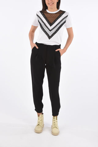 Single Pleat ROMINA Pants with Elastic Waist Band