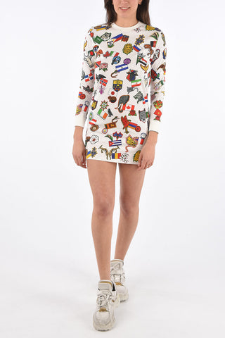 crew-neck long sleeve ALL COUNTRIES mini dress