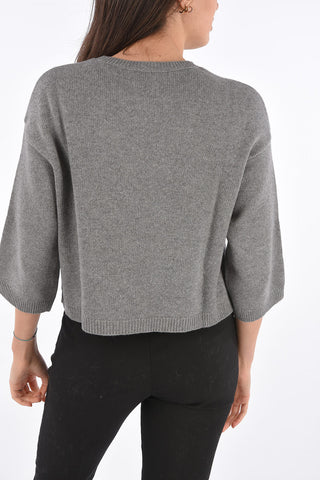 Floral Embroidered ¾ Sleeve Sweater