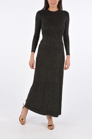 glitter long sleeve maxi gown