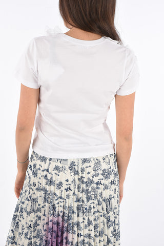 RED T-LAB T-shirt with Floral Applications