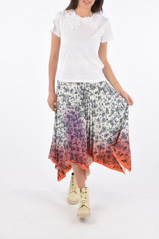 RED T-LAB T-shirt with Floral Applications