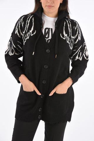 Cardigan with Tulle Hood