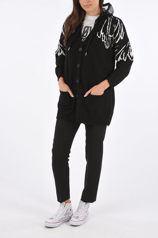 Cardigan with Tulle Hood