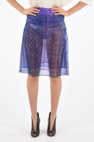 MM0 sheer knee lenght a-line skirt