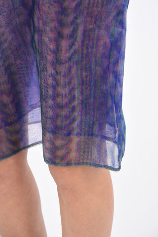 MM0 sheer knee lenght a-line skirt