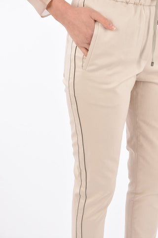 Piping Pants with Drawstring