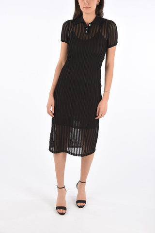 short sleeve below knee polo dress