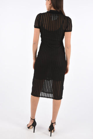 short sleeve below knee polo dress
