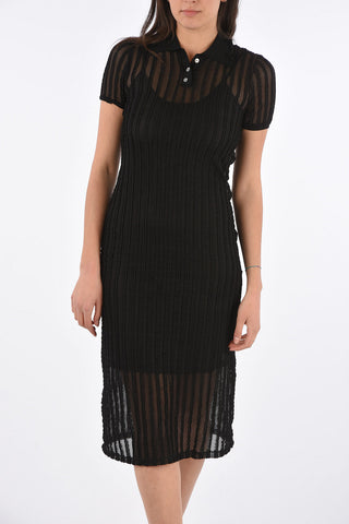 short sleeve below knee polo dress