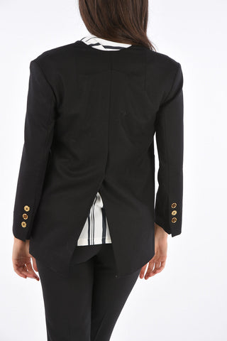virgin wool center vent blazer