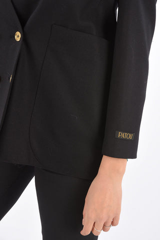 virgin wool center vent blazer