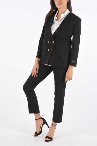 virgin wool center vent blazer