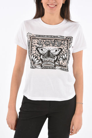 Printed STAY WILD FLOWER CHILD Crewneck T-shirt