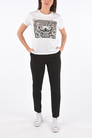 Printed STAY WILD FLOWER CHILD Crewneck T-shirt