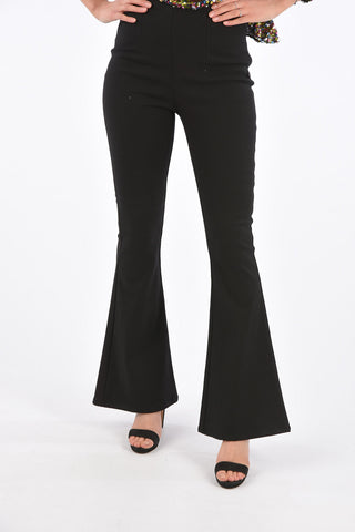 side-zip fastening bootcut pants