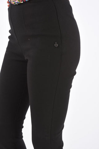 side-zip fastening bootcut pants