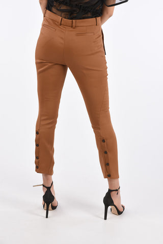 Single Pleat Pants with Ankle Buttons
