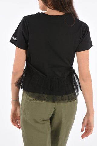 Crewneck T-shirt with Patches