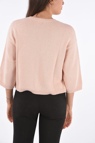 Floral Embroidered ¾ Sleeve Sweater