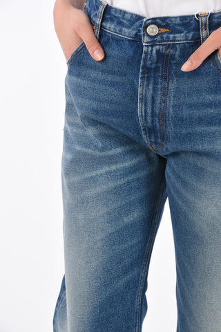 MM6 raw-cut hem bootcut jeans