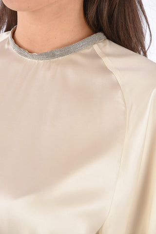 Blouse with Jewel Collar