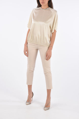 Blouse with Jewel Collar