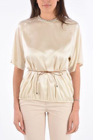 Blouse with Jewel Collar