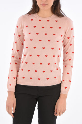 Heart Embroidered Crewneck Sweater