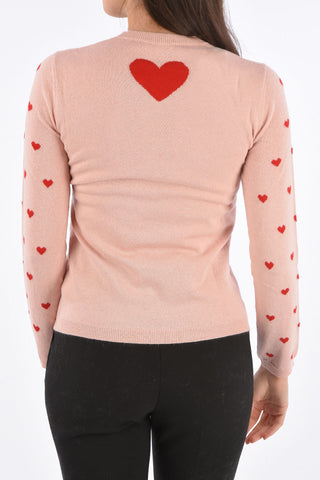 Heart Embroidered Crewneck Sweater