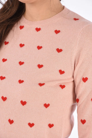 Heart Embroidered Crewneck Sweater