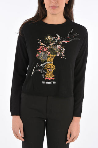 Embroidered Crewneck Sweater