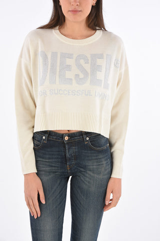 Cropped Sweater LUREXY with Lurex Embroidery
