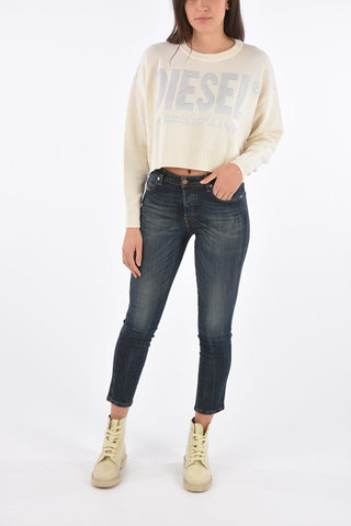 Cropped Sweater LUREXY with Lurex Embroidery