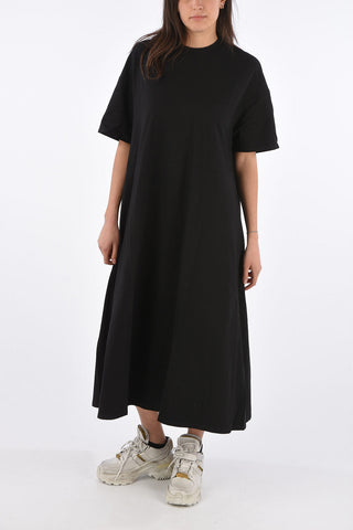 vestito shift maxi girocollo a manica corta