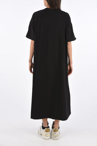vestito shift maxi girocollo a manica corta